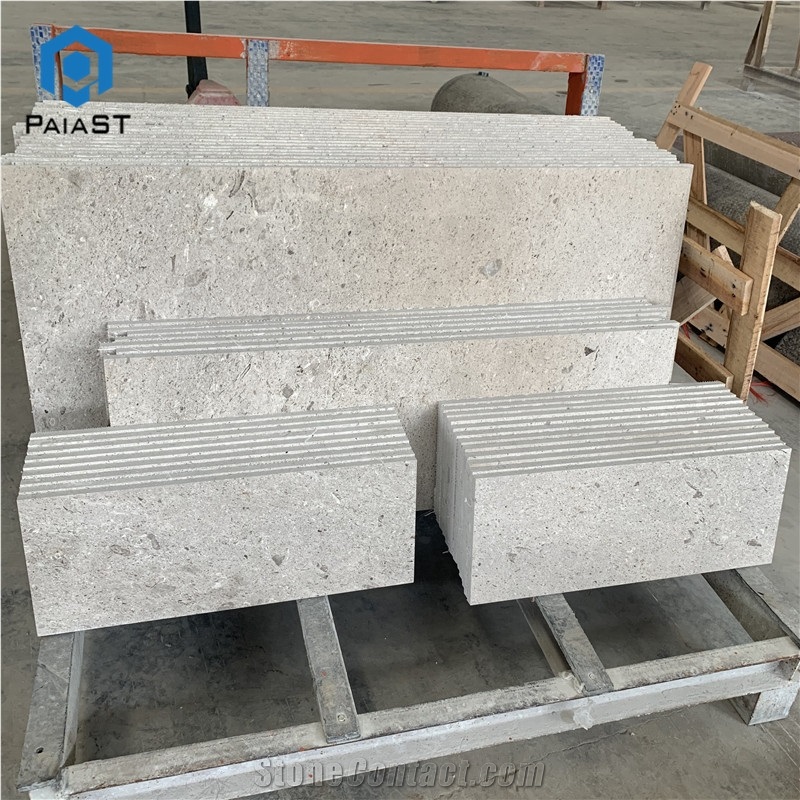 Grey Limestone Tiles For Exterior Wall And Floor