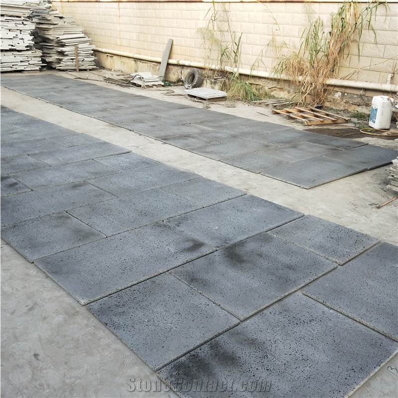 Hainan Andesite Mesoporous Black Basalt Stone