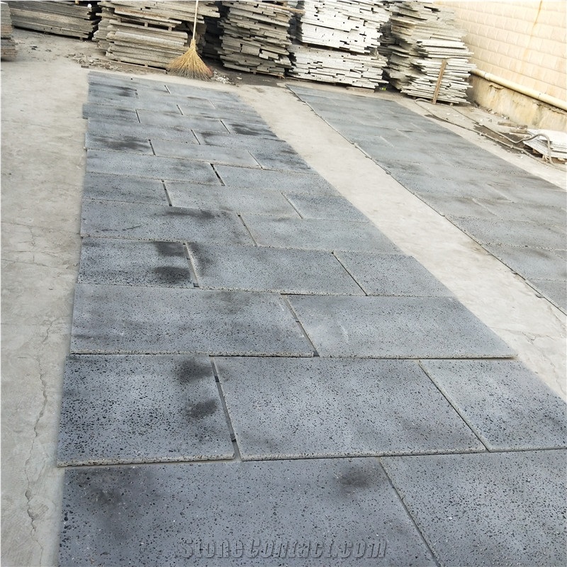 Hainan Andesite Mesoporous Black Basalt Stone