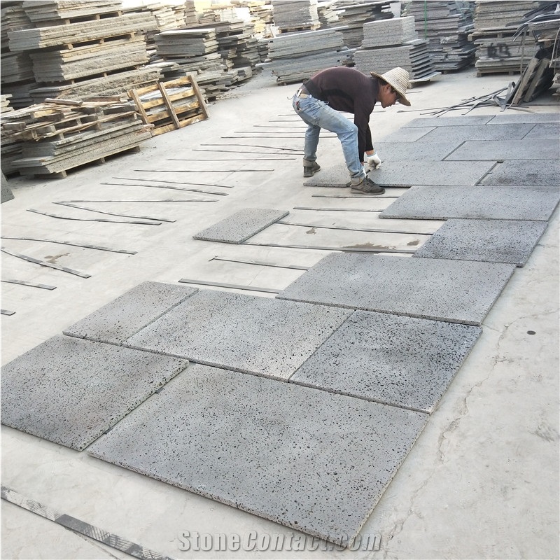 Hainan Andesite Mesoporous Black Basalt Stone