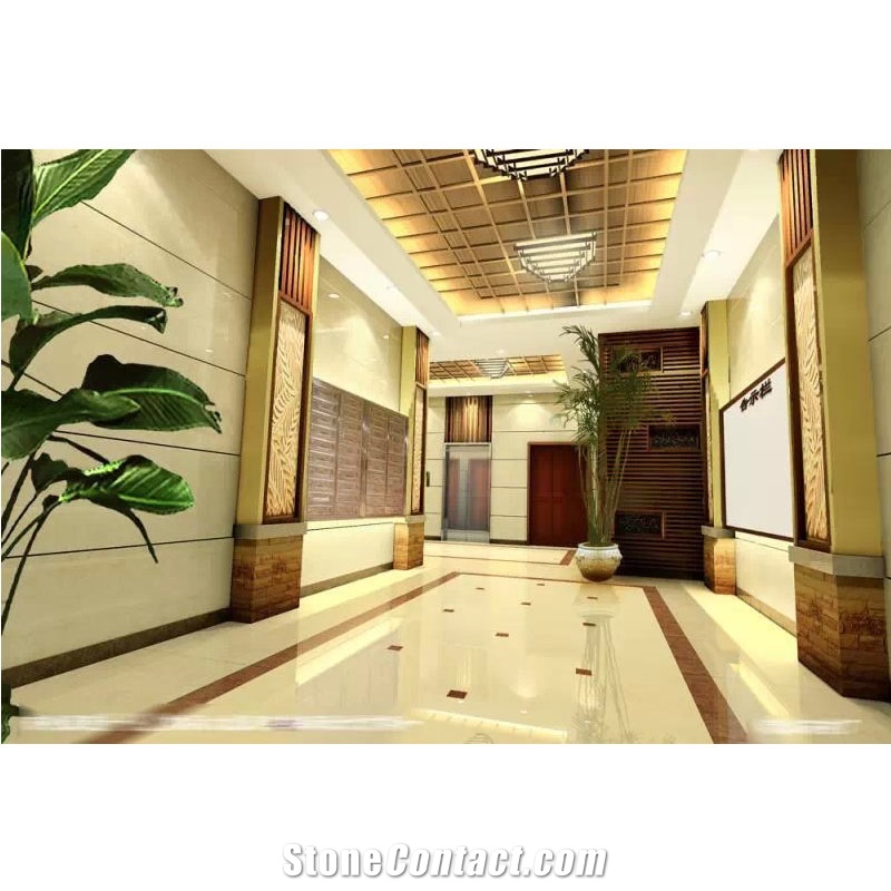 Hall Flooring Corridor Waterjet Medallion Design