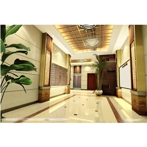 Hall Flooring Corridor Waterjet Medallion Design
