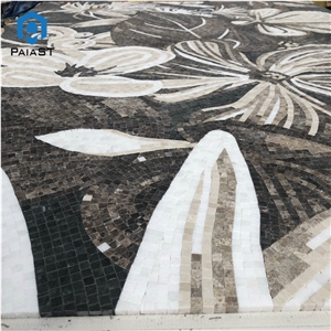 Handmade Flower Mosaic Art Tiles For Home Wall