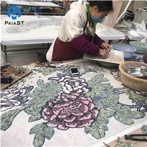 Handmade Flower Mosaic Art Tiles For Home Wall
