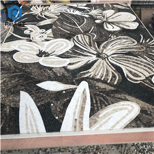 Handmade Flower Mosaic Art Tiles For Home Wall