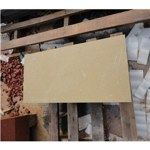 Honed Surface Yellow Sandstone Tiles for Villa