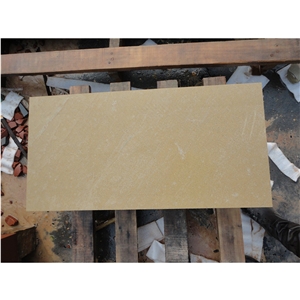Honed Surface Yellow Sandstone Tiles for Villa