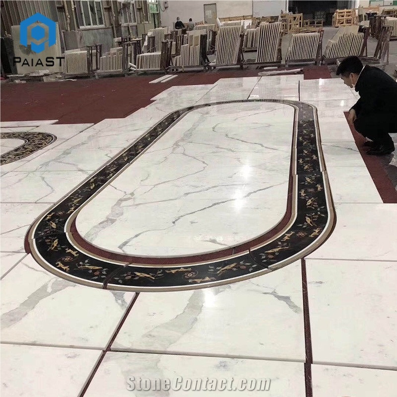 Hot Sale Marble Waterjet Medallion For Lobby Floor