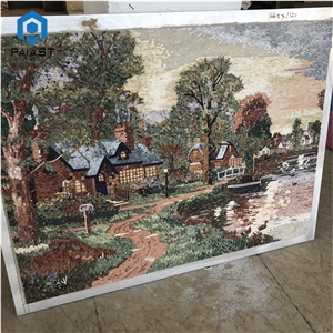 Hotel Wall Art Decoration Marble Stone Mosaic