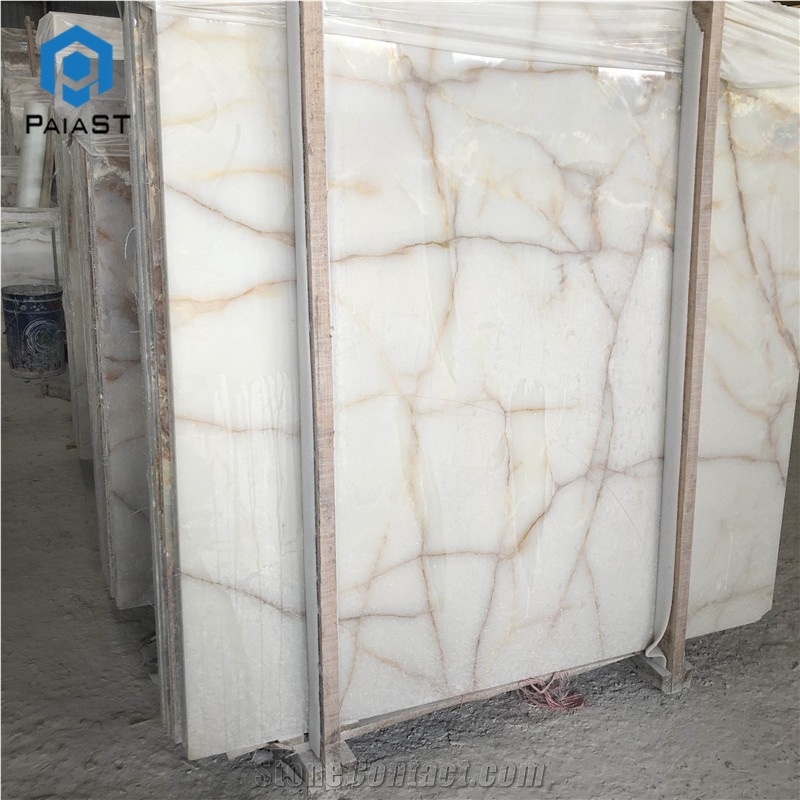 Interior Decoration White Onyx Slabs