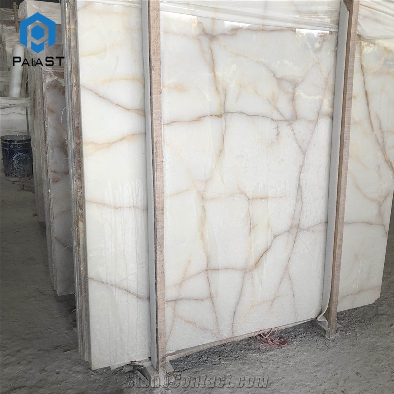 Interior Decoration White Onyx Slabs