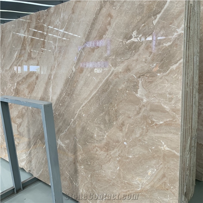 Italian Pink Breccia Oniciata Marble Floor Design