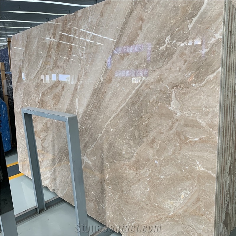 Italian Pink Breccia Oniciata Marble Floor Design