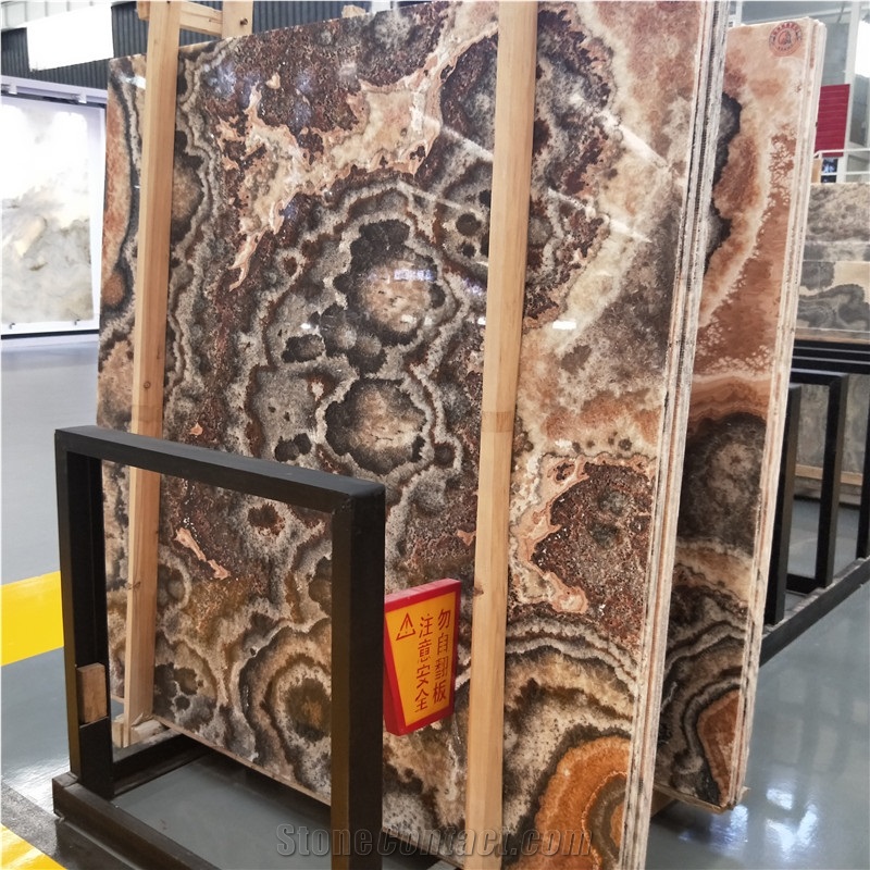 Kirin Jade Brown Onyx for Background Wall Panel