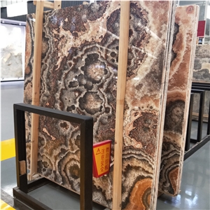 Kirin Jade Brown Onyx for Background Wall Panel