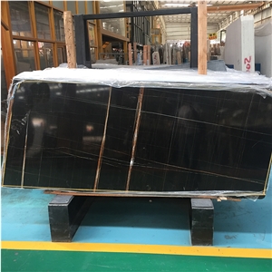 Natural Sahara Noir Marble Slab For Project Floor Wall Tiles