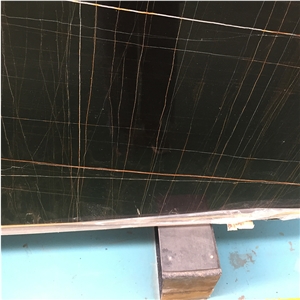 Natural Sahara Noir Marble Slab For Project Floor Wall Tiles