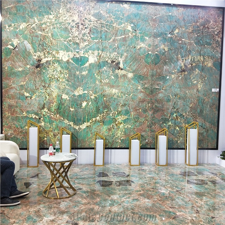 Luxury Amazon Green Granite Stone Slab