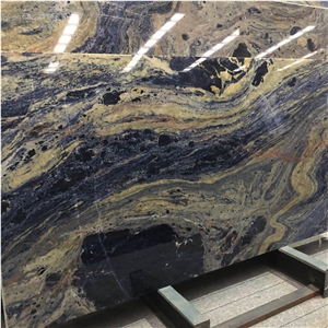 Luxury Blue Exotic Stone Slab Indoor Design