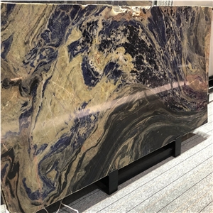 Luxury Blue Exotic Stone Slab Indoor Design