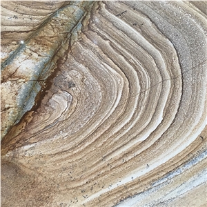 Gold Stone Wood Quartzite Slab For Wall Design