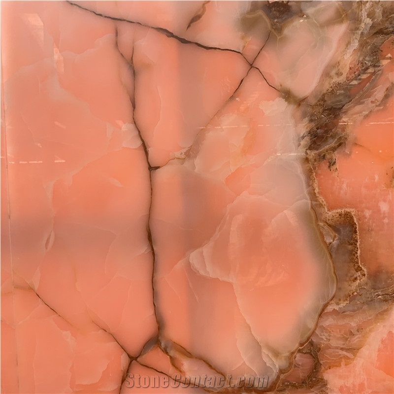 Luxury Pink Onyx Slabs For Wall Decoration