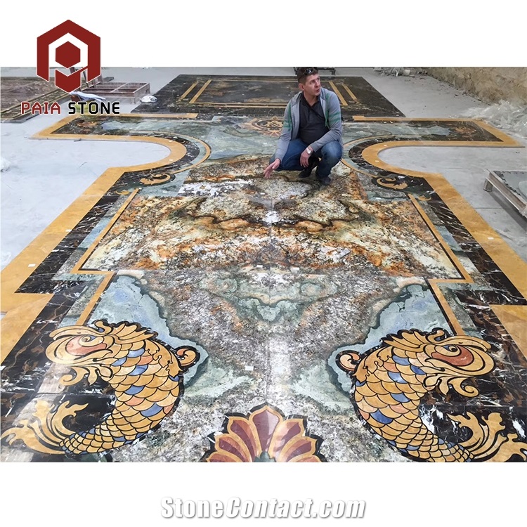 Luxury Stone Water-Jet Pattern Tiles Design