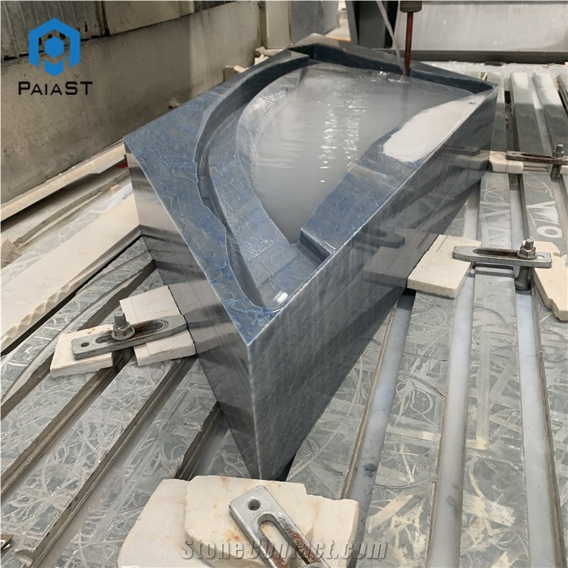 Luxuy Blue Marble 3d Cnc Carving Pattern for Hotel
