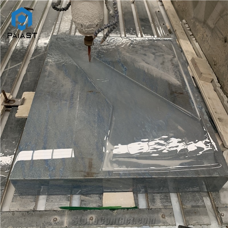 Luxuy Blue Marble 3d Cnc Carving Pattern for Hotel