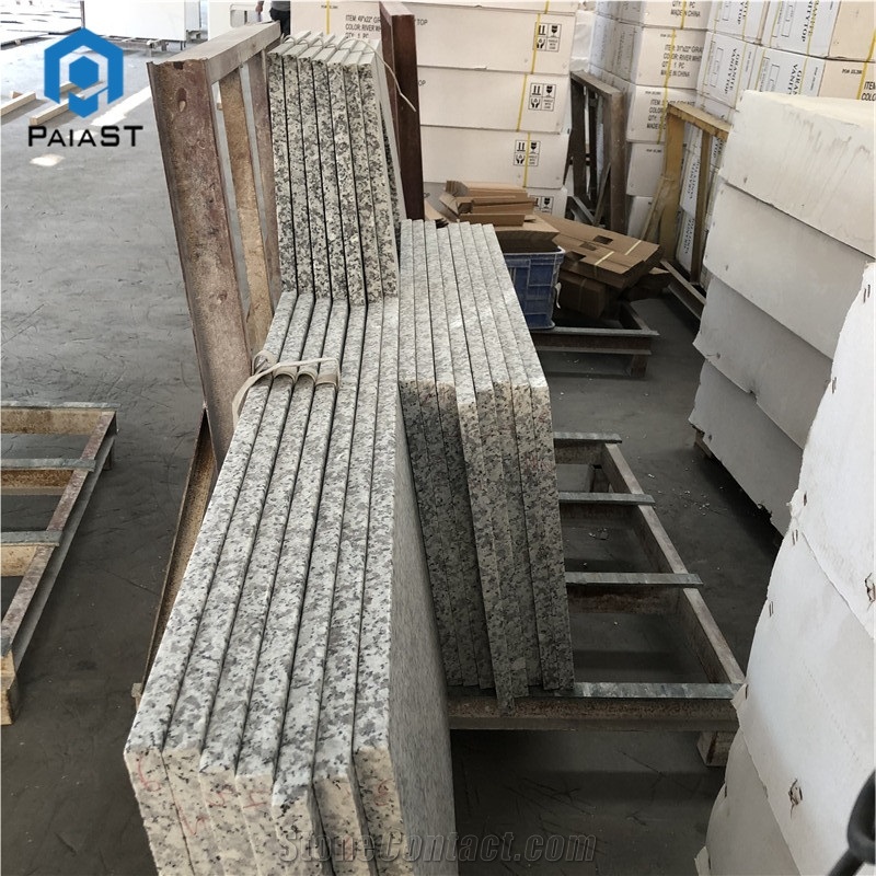 Man Made Prefab Kitchen Grey Granite Countertop