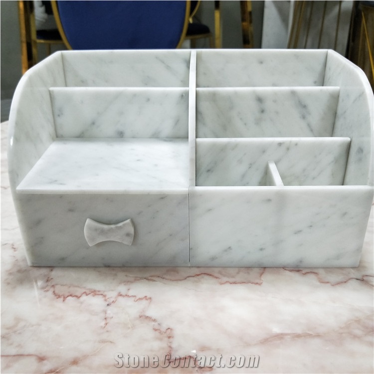 Marble Make up Storage Box Home Decoration