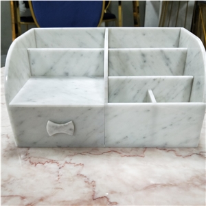 Marble Make up Storage Box Home Decoration