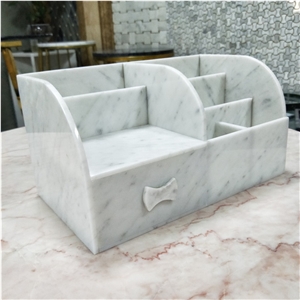 Marble Make up Storage Box Home Decoration