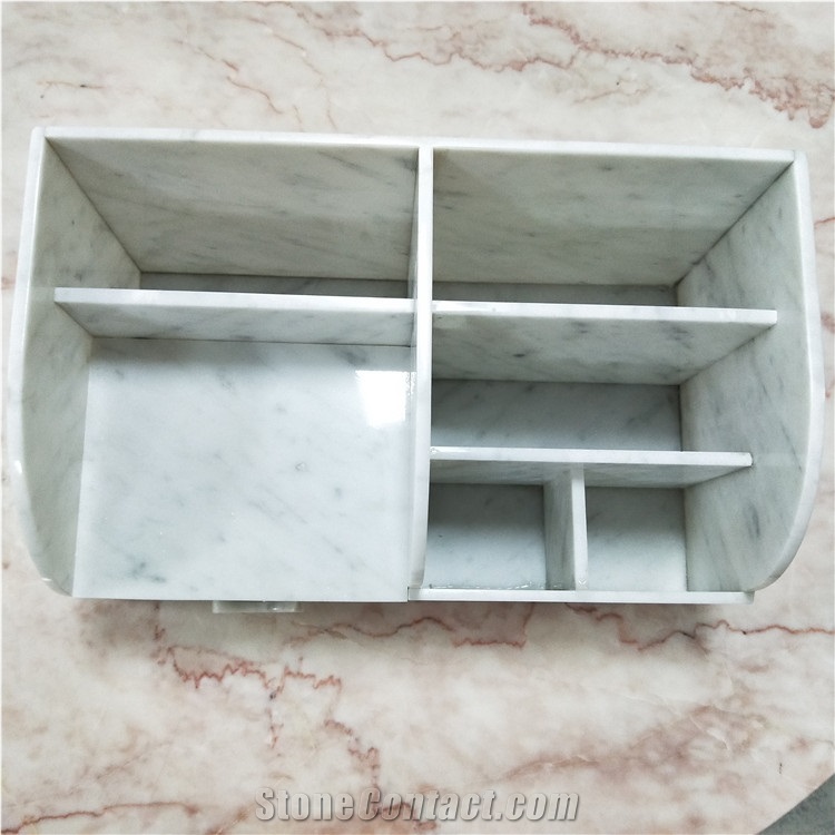 Marble Make up Storage Box Home Decoration