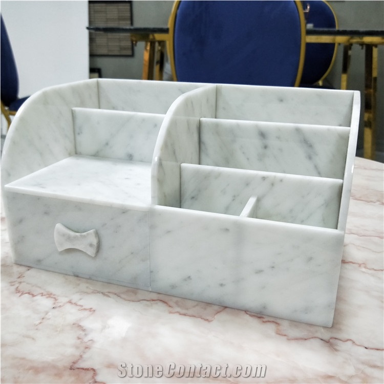 Marble Make up Storage Box Home Decoration
