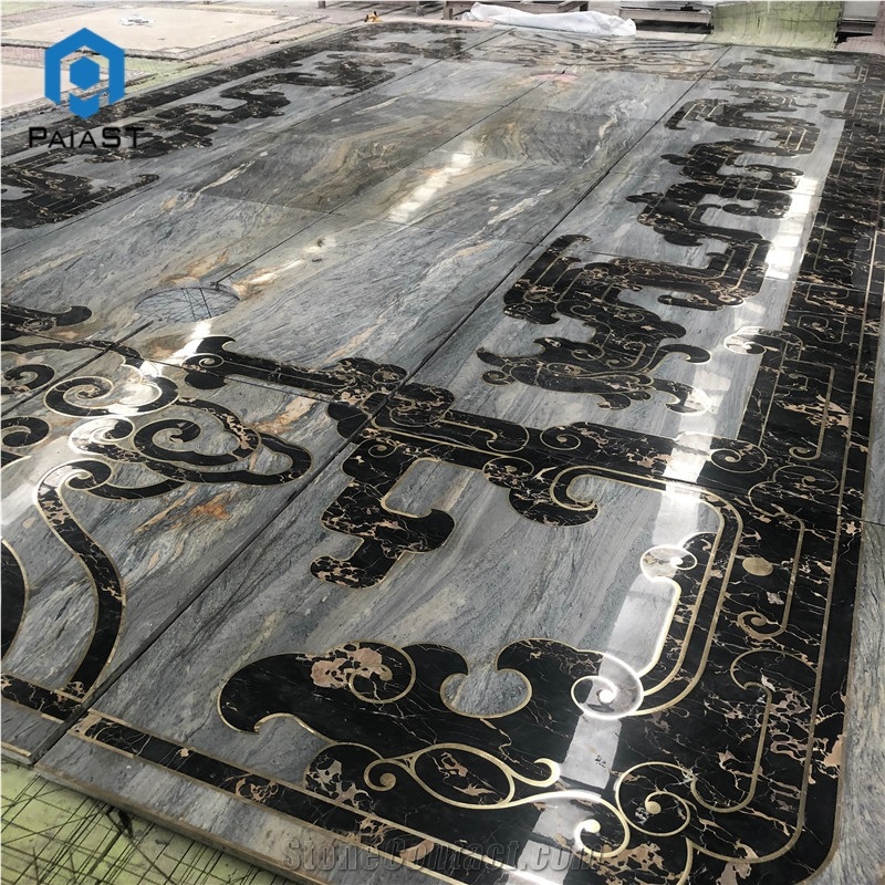 Luxury Marble Water Jet Pattern For Hotel And Villa Floor