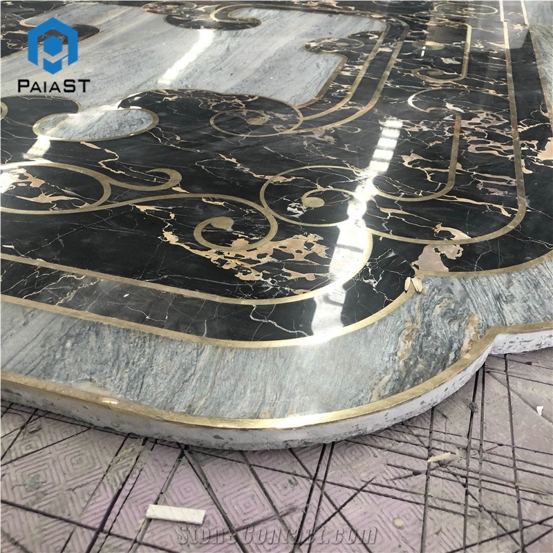 Luxury Marble Water Jet Pattern For Hotel And Villa Floor