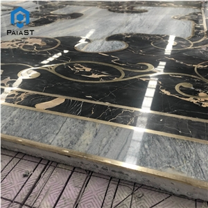 Luxury Marble Water Jet Pattern For Hotel And Villa Floor