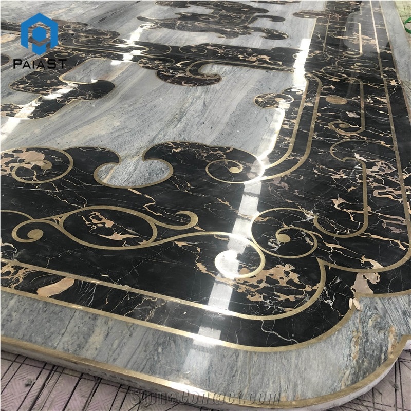 Luxury Marble Water Jet Pattern For Hotel And Villa Floor