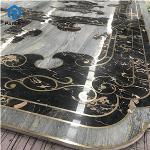 Luxury Marble Water Jet Pattern For Hotel And Villa Floor