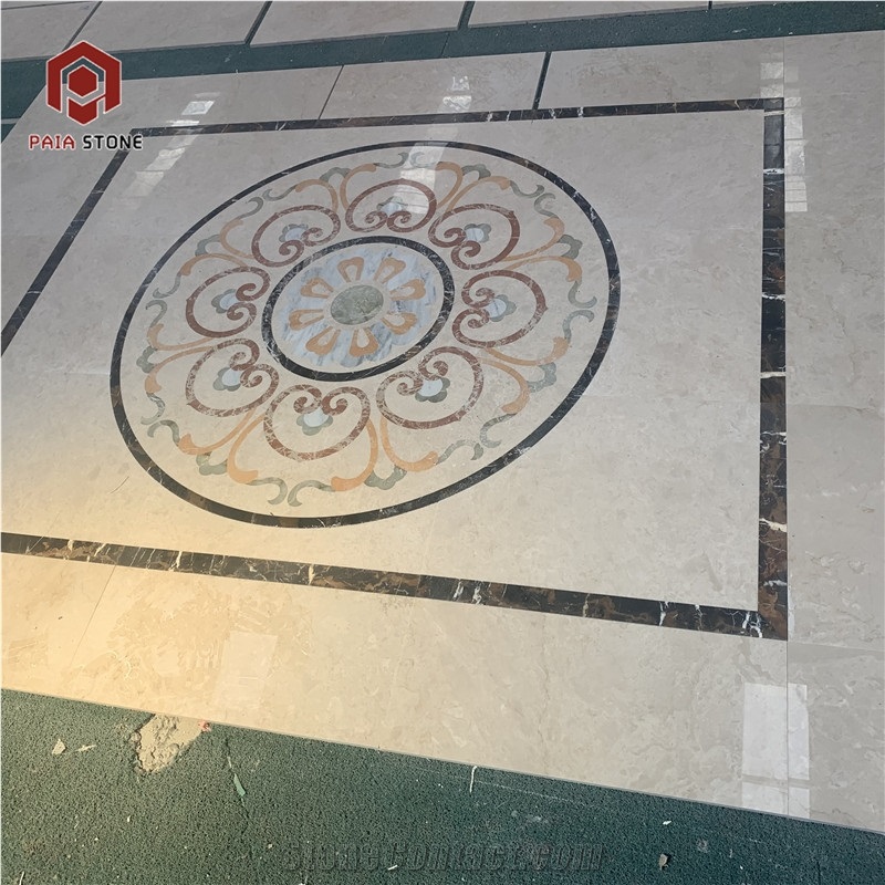Marble Waterjet Medallion Floor For Villa Project
