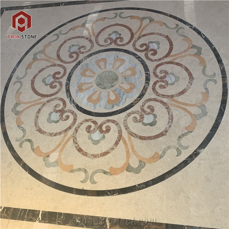 Marble Waterjet Medallion Floor For Villa Project