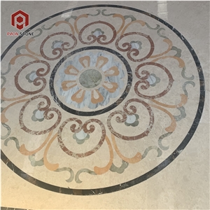 Marble Waterjet Medallion Floor For Villa Project