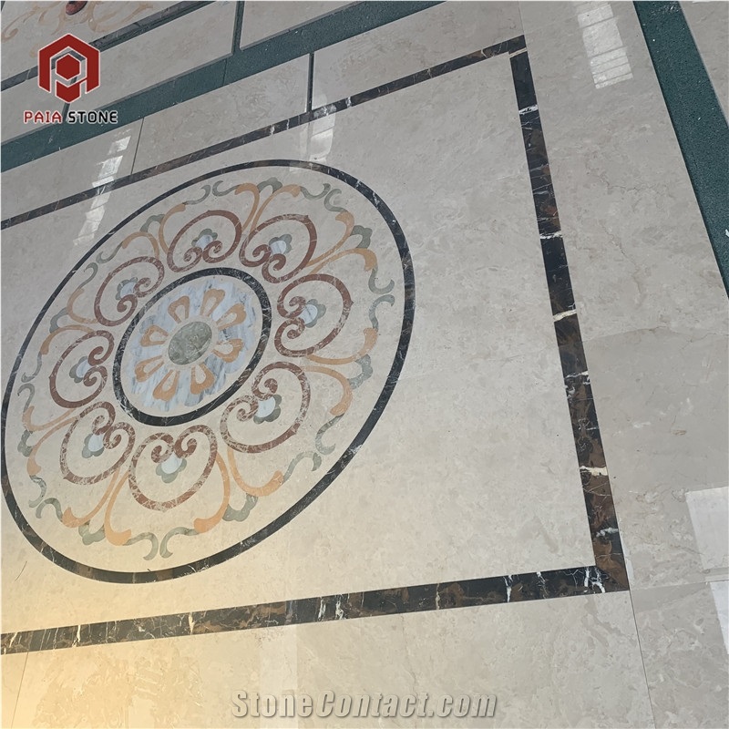 Marble Waterjet Medallion Floor For Villa Project