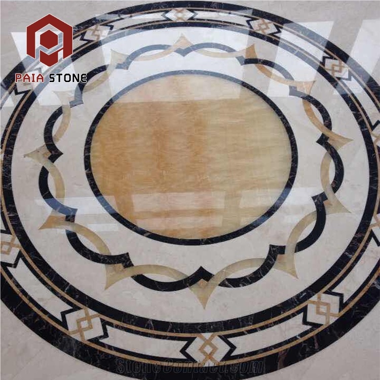Marble Waterjet Round Medallion Pattern Villa