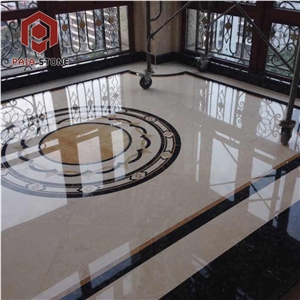 Marble Waterjet Round Medallion Pattern Villa