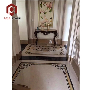Marble Waterjet Round Medallion Pattern Villa