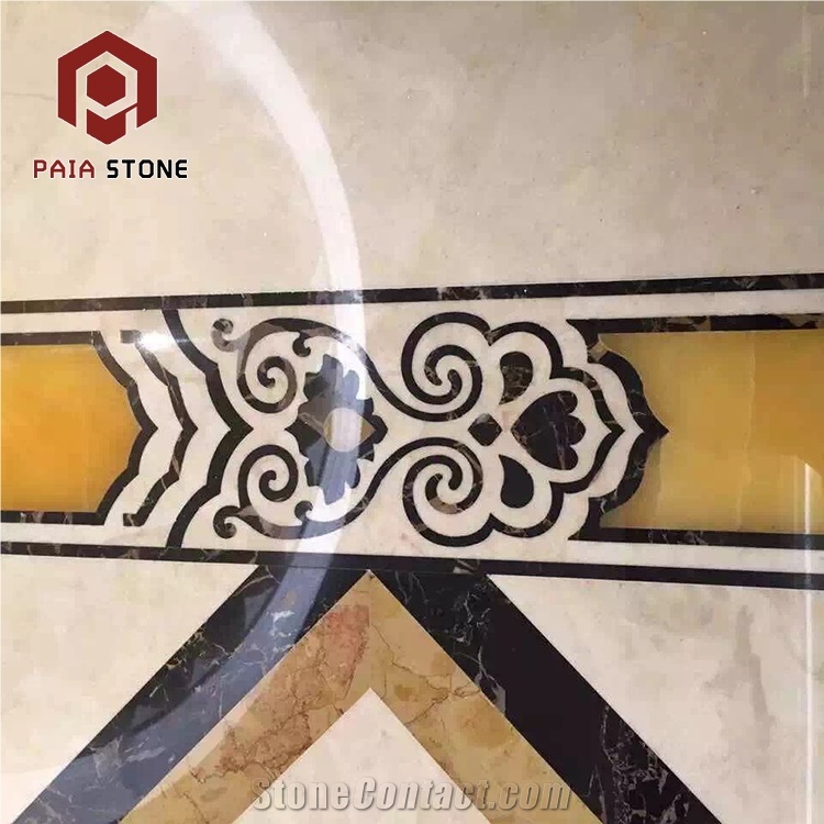 Marble Waterjet Round Medallion Pattern Villa