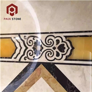 Marble Waterjet Round Medallion Pattern Villa