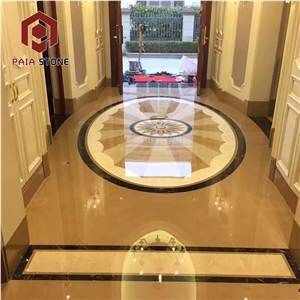 Marble Waterjet Round Medallion Pattern Villa